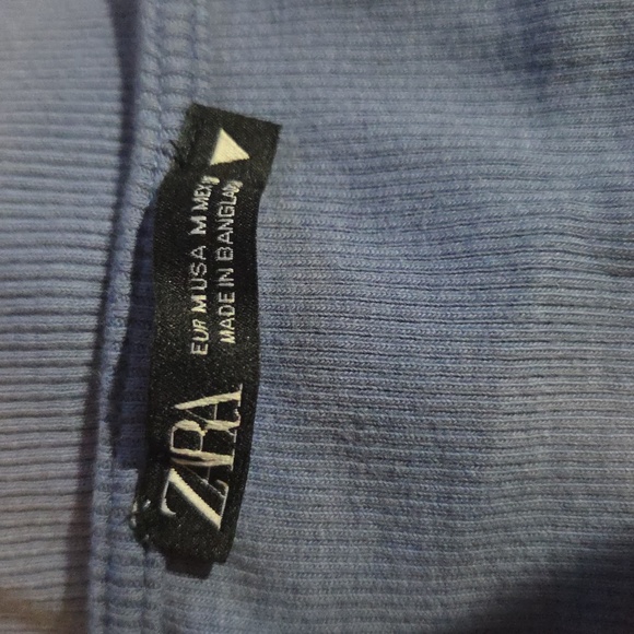 Zara Womens Blue Ruched Crop Top - Picture 4 of 4